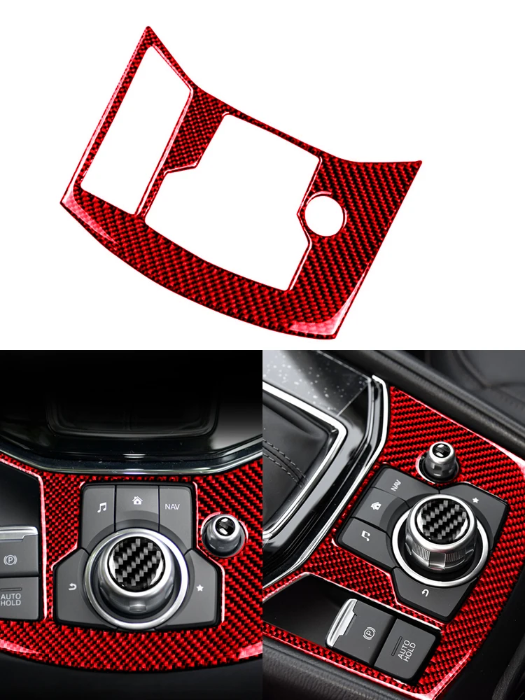 Car Accessories Carbon Fiber Interior Cover Trim Red Sticker For Mazda CX-5 2017-2018 Electronic Handbrake Panel 
Car Accessories Carbon Fiber Interior Cover Trim Red Sticker For Mazda CX-5 2017-2018 Electronic Handbrake Panel