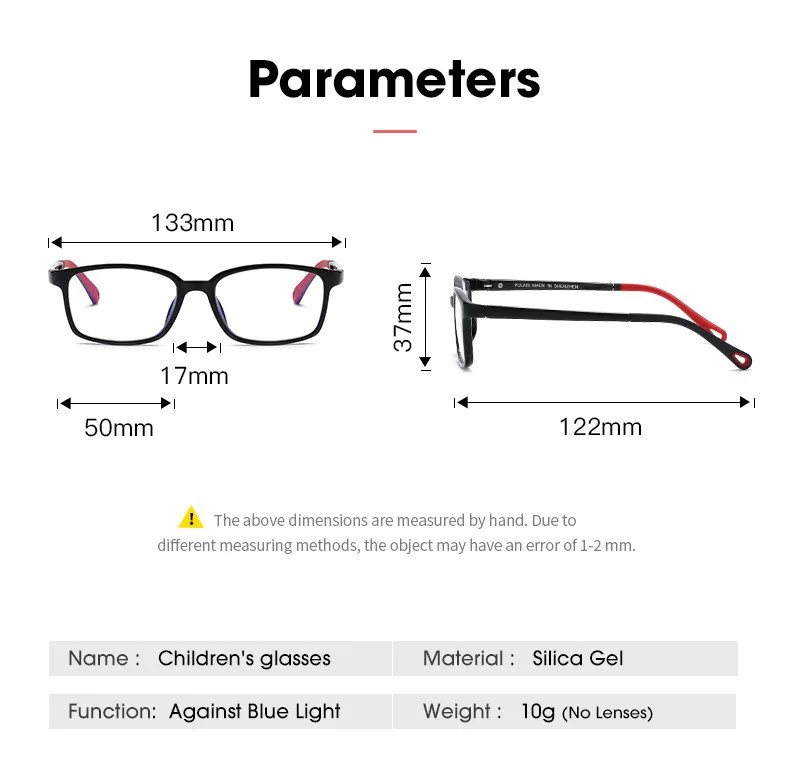 Elbru Super Clear Glasses Frames Soft Square Anti-blue Light Children's Optical Glasses Anti-radiation Glasses For Boys Girls
Elbru Super Clear Glasses Frames Soft Square Anti-blue Light Children's Optical Glasses Anti-radiation Glasses For Boys Girls