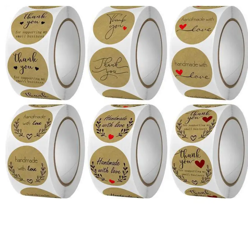 Thank You Stickers Roll 500pcs Kraft Handmade Label Stickers for Small Business Gift, Bontiques,Bubble Mailers,Shipping Stickers
Thank You Stickers Roll 500pcs Kraft Handmade Label Stickers for Small Business Gift, Bontiques,Bubble Mailers,Shipping Stickers