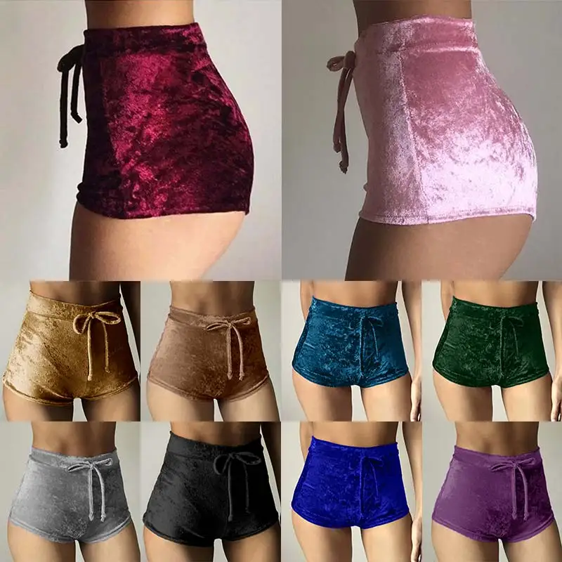 Sexy Velvet Shorts Skinny High Waist Pant 1PC Drawstring High Quality Casual Shorts Sport Running Nightclub Pants Women 2020 New
Sexy Velvet Shorts Skinny High Waist Pant 1PC Drawstring High Quality Casual Shorts Sport Running Nightclub Pants Women 2020 New