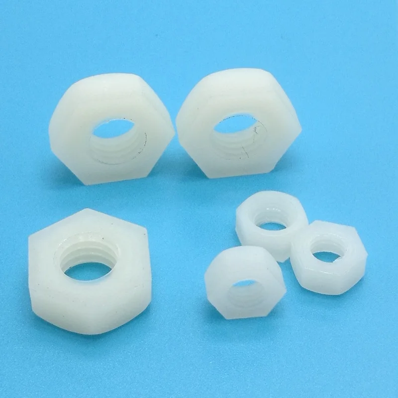 50pcs DIN934 M2 M2.5 M3 M4 M5 M6 M8 PA66 White or Black Nylon Hex Nut Hexagon Plastic Nuts Metric Thread Suit For Screws Bolts
50pcs DIN934 M2 M2.5 M3 M4 M5 M6 M8 PA66 White or Black Nylon Hex Nut Hexagon Plastic Nuts Metric Thread Suit For Screws Bolts