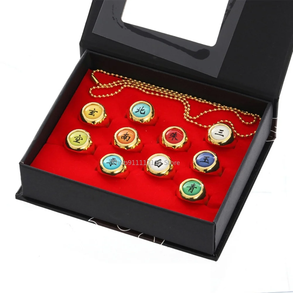 Anime Akatsuki Itachi Ring Cosplay Luminous Pain Orojimaru Kakashi Sasuke Uchiha Christmas Accessorie Halloween Party Gift | Тематическая