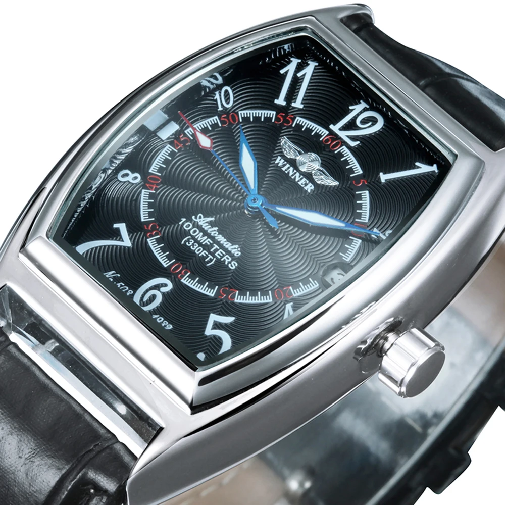 WINNER Mechanical Watch for Men Barrel Square White Black Leather Strap Unisex All Match Classic Business Casual Male Clock
WINNER Mechanical Watch for Men Barrel Square White Black Leather Strap Unisex All Match Classic Business Casual Male Clock