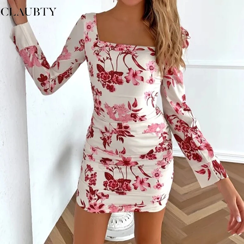 Floral Print Long Sleeve 2021 Summer Autumn Sexy Bandage Dress Women Slim Backless Holiday Bodycon Mini Elegant Short Dresses
Floral Print Long Sleeve 2021 Summer Autumn Sexy Bandage Dress Women Slim Backless Holiday Bodycon Mini Elegant Short Dresses