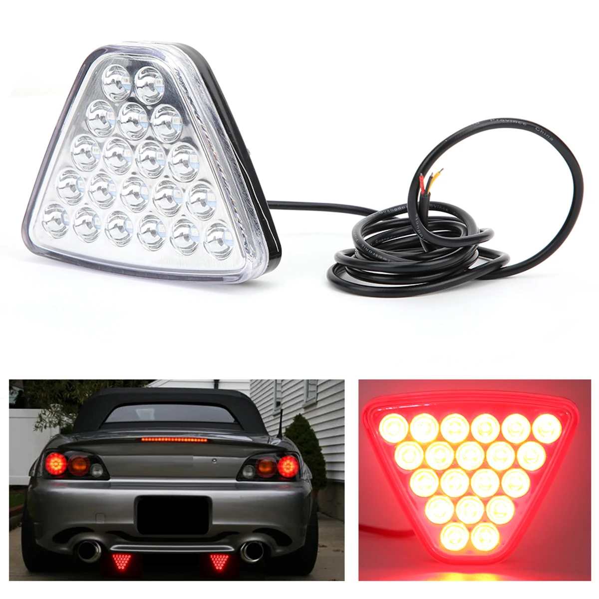 12V Auto Tail Light 20 LEDs Reversing Brake Warning Light Universal Flash Strobe Light triangle design Car Tail Light
12V Auto Tail Light 20 LEDs Reversing Brake Warning Light Universal Flash Strobe Light triangle design Car Tail Light