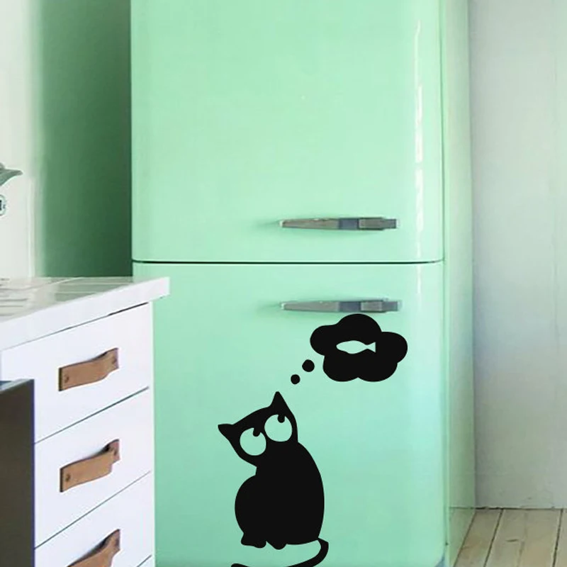 Cat Thinking About Fish Wall Sticker Refrigerator Door Decorative Hollow Out Removable DIY Vinyl Decals
Cat Thinking About Fish Wall Sticker Refrigerator Door Decorative Hollow Out Removable DIY Vinyl Decals