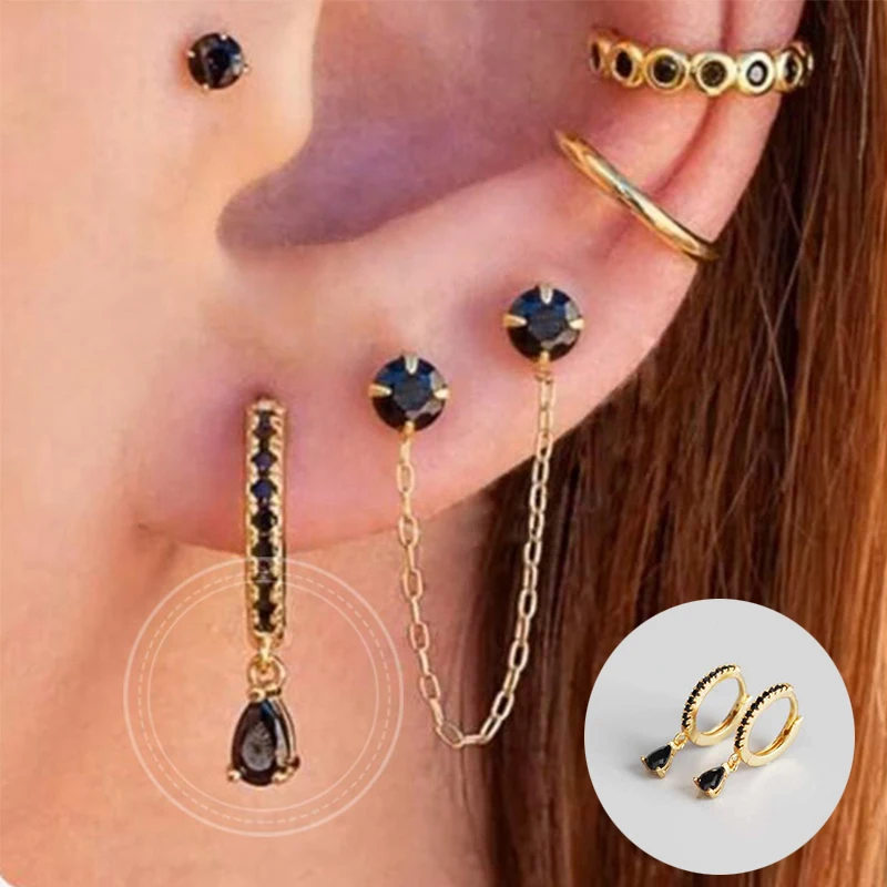 Ear Buckle Colorful Small Huggie Hoop Earrings Zircon Earrings for Women Water Drop Set Jewelry Wedding Birthday Gift
Ear Buckle Colorful Small Huggie Hoop Earrings Zircon Earrings for Women Water Drop Set Jewelry Wedding Birthday Gift