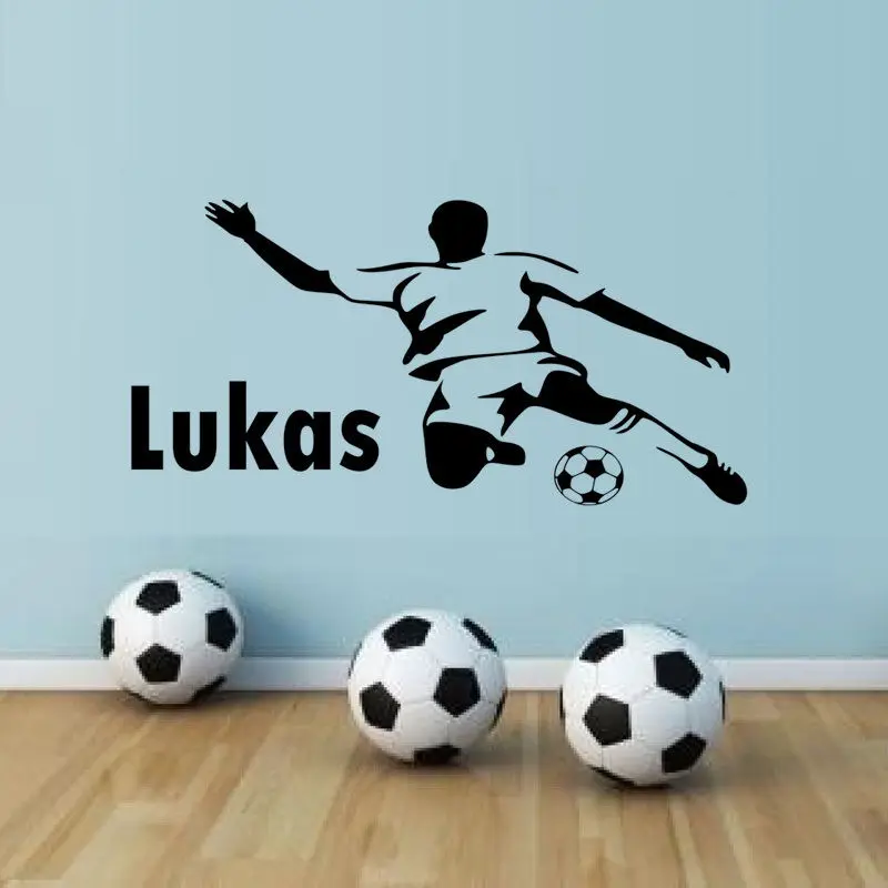 Custom Name Football Player Wall Stickers Home Decor Boy Bedroom Personalise Nursery decal Mural Removable Kids Room
Custom Name Football Player Wall Stickers Home Decor Boy Bedroom Personalise Nursery decal Mural Removable Kids Room
