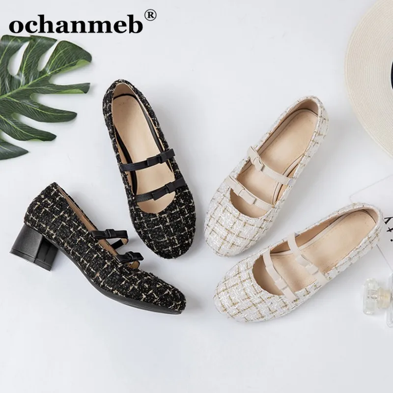 Ochanmeb sweet butterfly bow knot tie shoes for women big size 43 round toe block heels tweed pumps brand shoes beige ladies new 
Ochanmeb sweet butterfly bow knot tie shoes for women big size 43 round toe block heels tweed pumps brand shoes beige ladies new