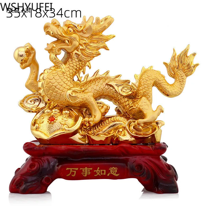 Chinese Style Dragon Mascot Resin Statue Home Decoration Accessories Living Room Opened Housewarming Birthday Present Crafts
Chinese Style Dragon Mascot Resin Statue Home Decoration Accessories Living Room Opened Housewarming Birthday Present Crafts
