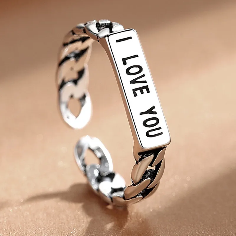 Личность надписью «I LOVE YOU» 925 пробы тайский серебряное кольцо потенциальные возможности кольцо на палец для обручального кольца для Для жен...
Личность надписью «I LOVE YOU» 925 пробы тайский серебряное кольцо потенциальные возможности кольцо на палец для обручального кольца для Для жен...