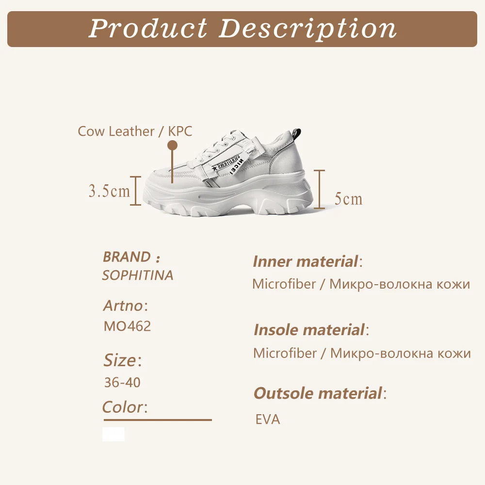 SOPHITINA New Women Shoes Fashion Leisure Concise Leather Handmade Ladies Sport Shoes Casual Comfortable Sneakers Women MO462
SOPHITINA New Women Shoes Fashion Leisure Concise Leather Handmade Ladies Sport Shoes Casual Comfortable Sneakers Women MO462