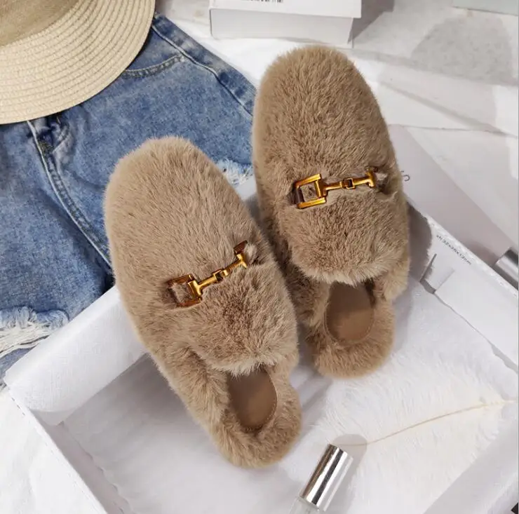 HOT Fashion Trend Winter Mink Hair Half Slippers Female Baotou Lazy Outer Wear Large Size Outdoor Leisure All-match Slippers
HOT Fashion Trend Winter Mink Hair Half Slippers Female Baotou Lazy Outer Wear Large Size Outdoor Leisure All-match Slippers
