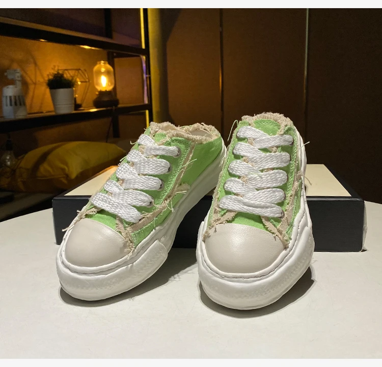 Summer New Outer Wear Casual Leather Mixed Color Breathable Thick-soled Lazy Half Slippers Muller Shoes
Summer New Outer Wear Casual Leather Mixed Color Breathable Thick-soled Lazy Half Slippers Muller Shoes