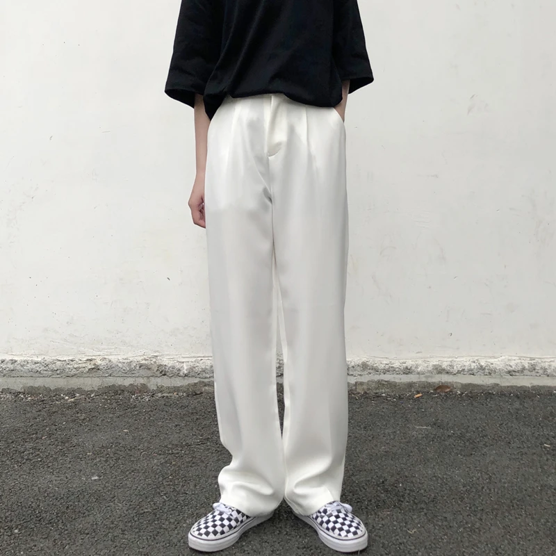 Women Pants 2021 Summer New Streetwear High Waist Straight Suit Pants Casual Baggy Fashion Wide Leg Vintage Femme Black Trouser
Women Pants 2021 Summer New Streetwear High Waist Straight Suit Pants Casual Baggy Fashion Wide Leg Vintage Femme Black Trouser