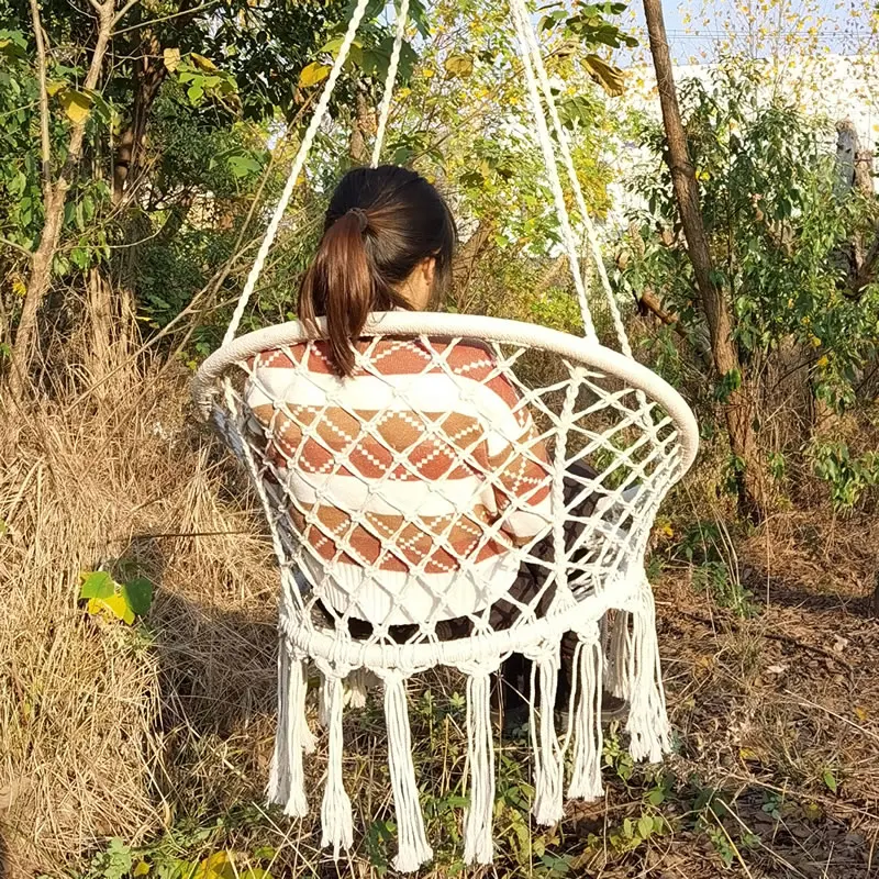 Hammock Chair, Hanging Chair with Durable Hanging Hardware Kit, Cotton Rope Macrame Swing for Indoor, Outdoor
Hammock Chair, Hanging Chair with Durable Hanging Hardware Kit, Cotton Rope Macrame Swing for Indoor, Outdoor