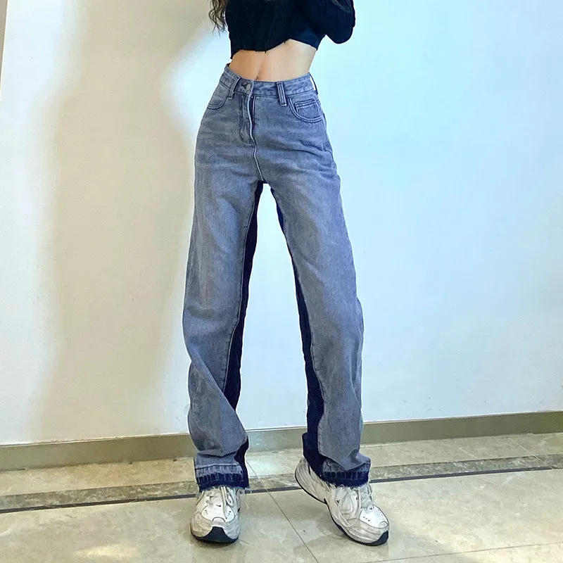 Letter Print Casual Blue Women Jeans Harajuku Patchwork Straight Denim Pants Cotton Autumn Long Trousers Y2k Pants
Letter Print Casual Blue Women Jeans Harajuku Patchwork Straight Denim Pants Cotton Autumn Long Trousers Y2k Pants