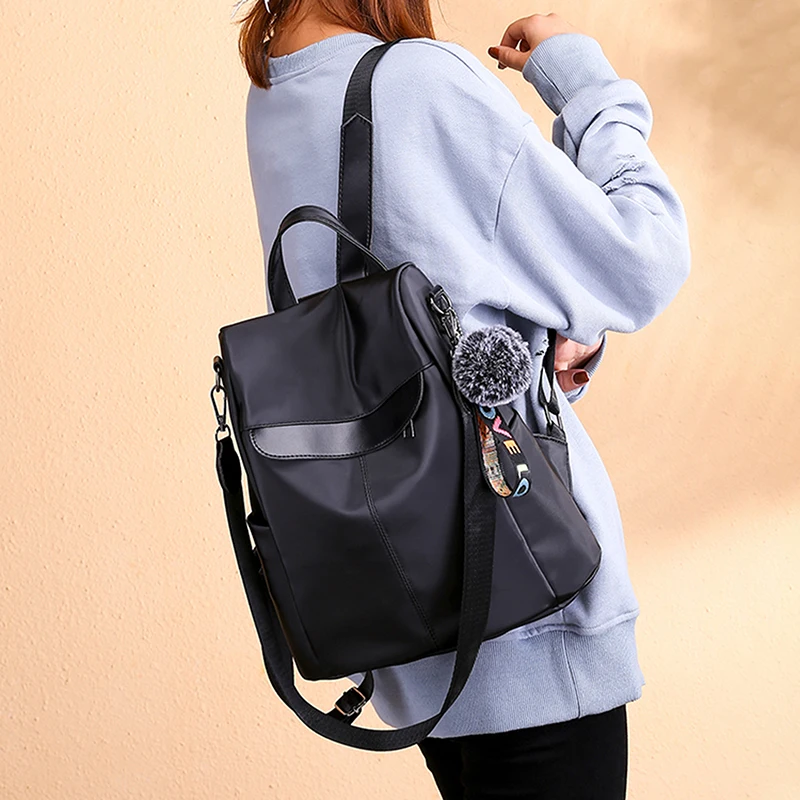 

Рюкзак в стиле преппи для студентов, вместительный дорожный ранец на пуговицах, однотонный простой стильный модный ретро унисекс в стиле Ха...