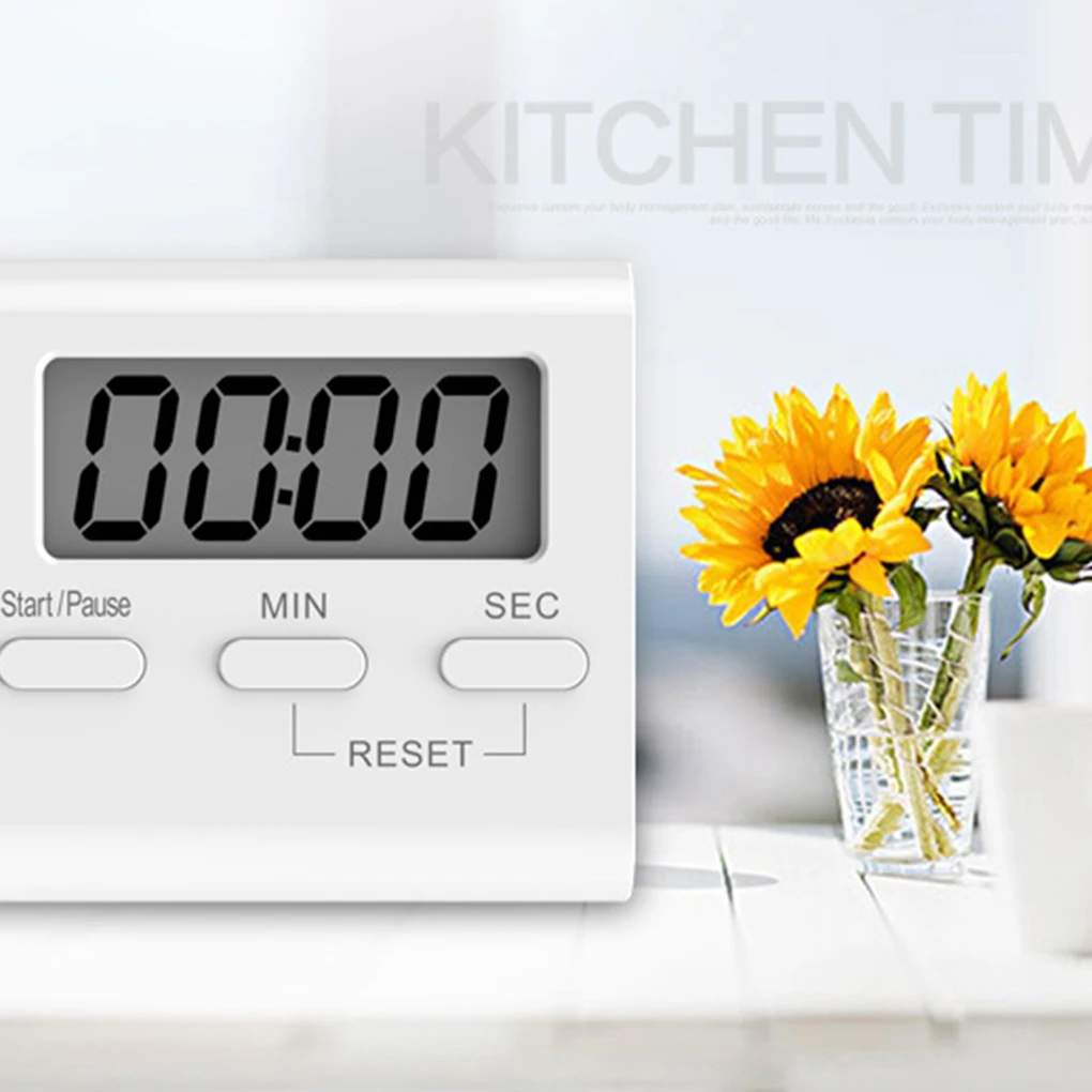 

Цифровой кухонный таймер с ЖК-дисплеем, магнитный Таймер для приготовления пищи, обратный отсчет, будильник, секундомер для сна, временные ч...