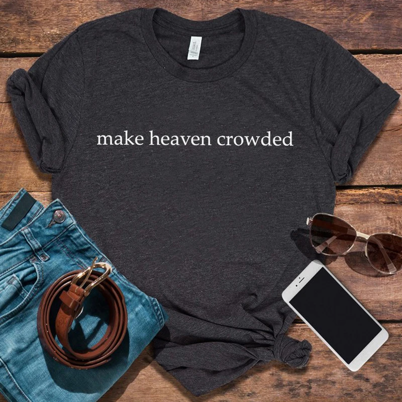 Make Heaven Crowded Shirt Christian Tops Plus Fashion Religious Shirts Faith Women Fashion Tops Heaven Tee Church Tops Print
Make Heaven Crowded Shirt Christian Tops Plus Fashion Religious Shirts Faith Women Fashion Tops Heaven Tee Church Tops Print