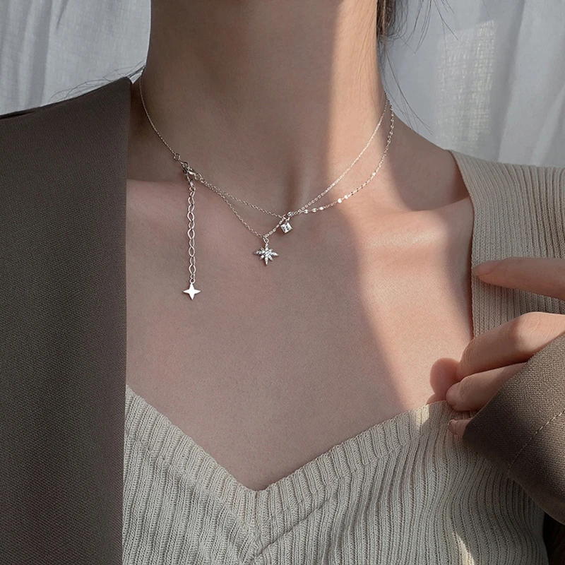 VENTFILLE 925 Sterling Silver Flash Diamond Necklace Women Simple And Versatile Clavicle Chain Women Fashion Party Gift
VENTFILLE 925 Sterling Silver Flash Diamond Necklace Women Simple And Versatile Clavicle Chain Women Fashion Party Gift