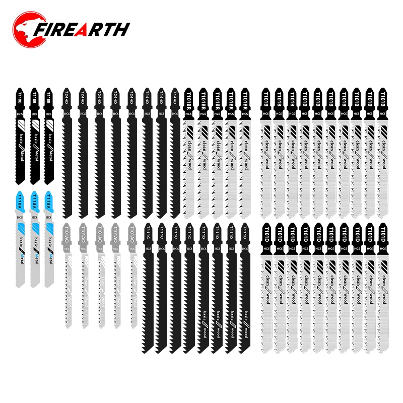 Jig Saw Blade 52pcs T-Shank Jigsaw Blade for Wood Metal Cutting Tool HCS Steel Saw Blade
Jig Saw Blade 52pcs T-Shank Jigsaw Blade for Wood Metal Cutting Tool HCS Steel Saw Blade
