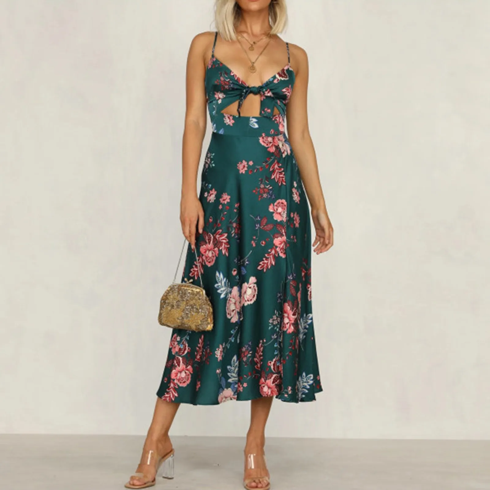 Floral Dresses For Women V-neck Elegant Bow Prints Long Dress Oversized Party Dress Spaghetti Strap Dress Vestidos De Mujer
Floral Dresses For Women V-neck Elegant Bow Prints Long Dress Oversized Party Dress Spaghetti Strap Dress Vestidos De Mujer