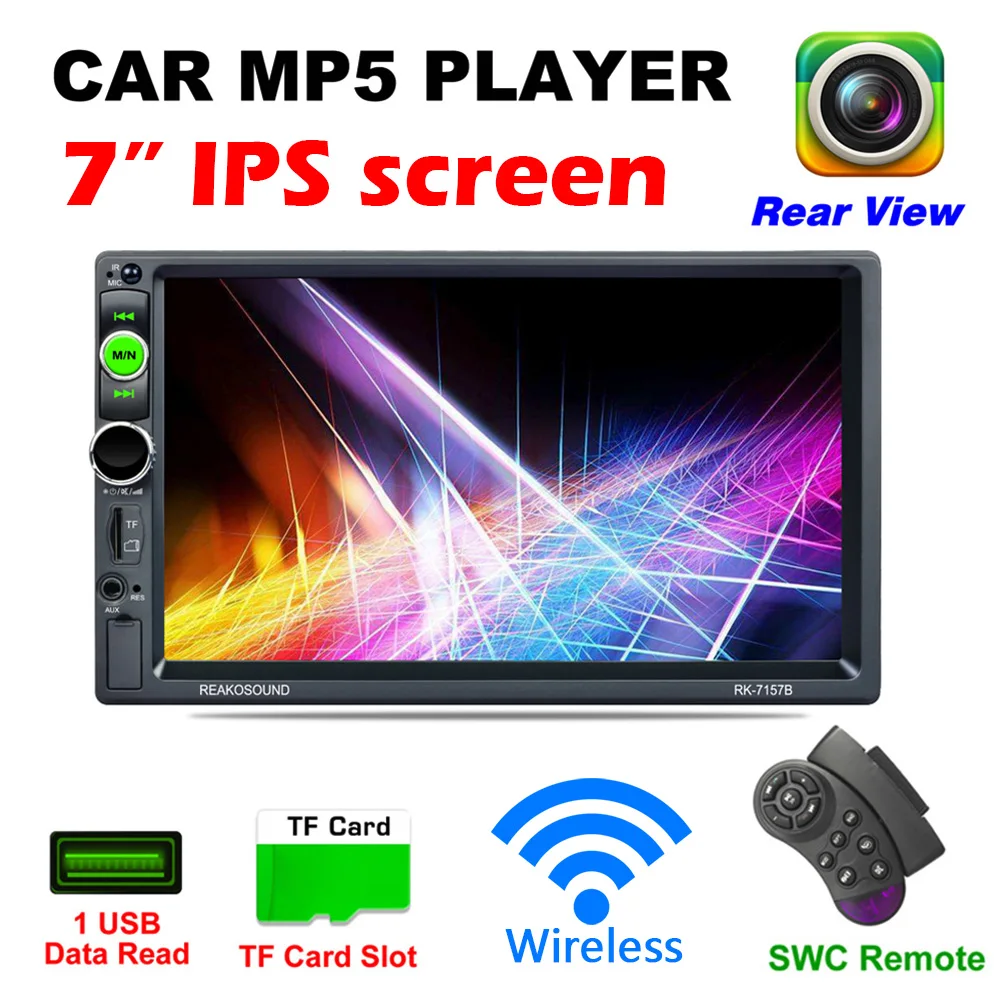 2 Din Car Radio Stereo Carplay Car Multimedia MP5 Player 7" Touch Screen Video FM Radio Auto Backup Camera Support AUX function
2 Din Car Radio Stereo Carplay Car Multimedia MP5 Player 7" Touch Screen Video FM Radio Auto Backup Camera Support AUX function
