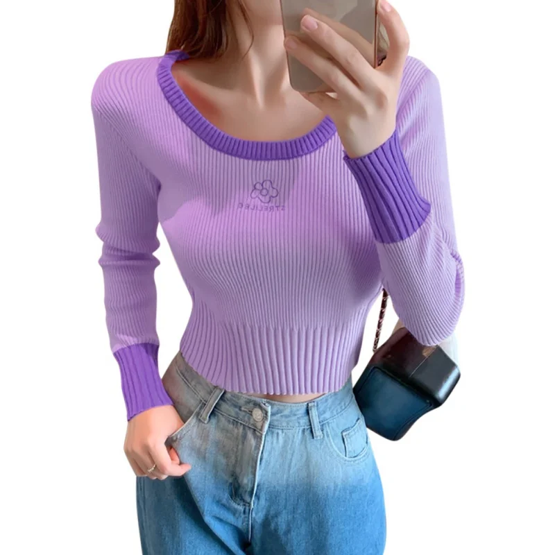Long sleeve Sweater Autumn 2020 New Style Western-style Short Knit Sweater, Korean Pullover Girls Sweater
Long sleeve Sweater Autumn 2020 New Style Western-style Short Knit Sweater, Korean Pullover Girls Sweater