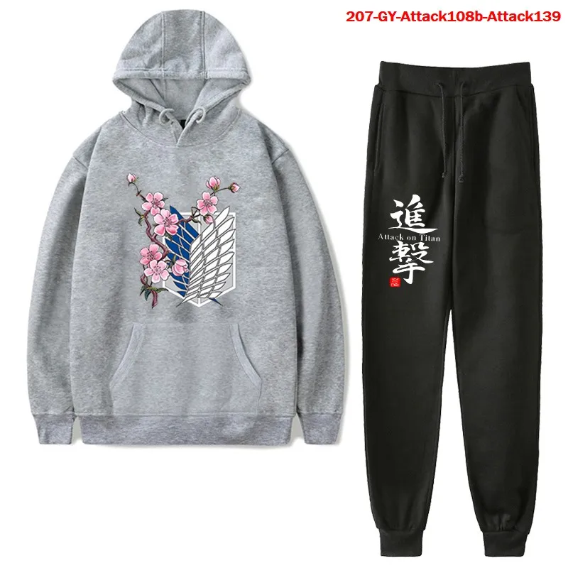 2021 New Fashion 2 Piece Set Attack on Titan Print Tracksuit Sweatshirt Women Hoodie + pants Pullover Hoodie Men Sportwear Suits
2021 New Fashion 2 Piece Set Attack on Titan Print Tracksuit Sweatshirt Women Hoodie + pants Pullover Hoodie Men Sportwear Suits