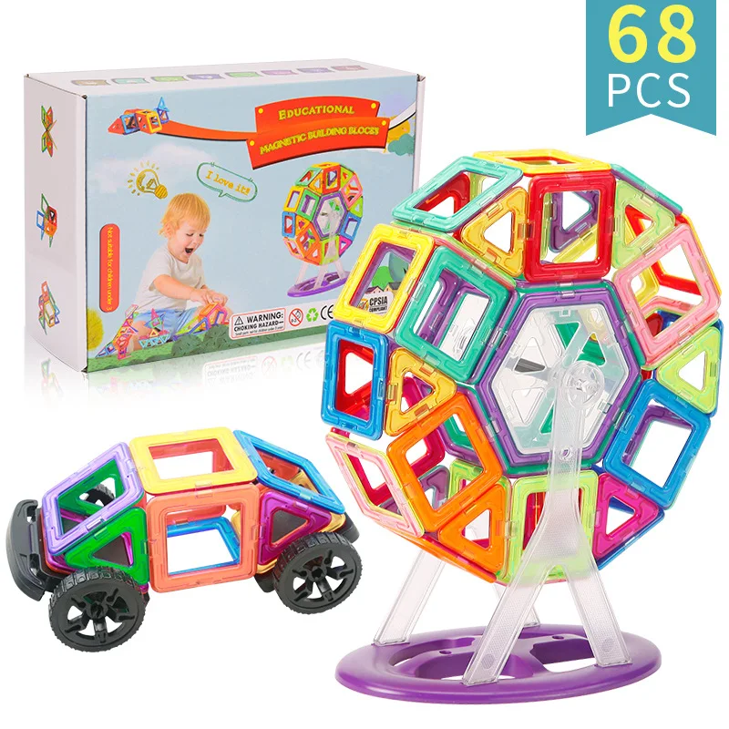 68pcs Ferris Wheel Magnetic Designer Magnet Building Blocks Construction Set Magnetic Blocks Educational Toys for Children
68pcs Ferris Wheel Magnetic Designer Magnet Building Blocks Construction Set Magnetic Blocks Educational Toys for Children