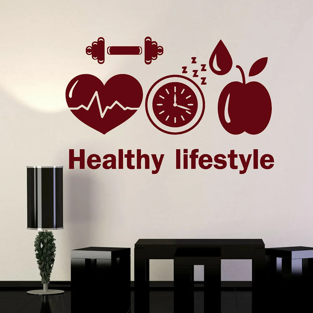 Здоровый образ жизни виниловая наклейка на стену для компании Спорт мотивация
