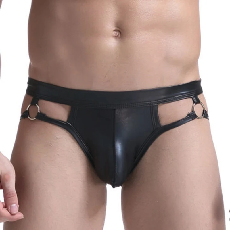 Sexy Underwear Mens PU Leather Briefs Jockstrap Open Butt Gay G Strings Underpants Black
Sexy Underwear Mens PU Leather Briefs Jockstrap Open Butt Gay G Strings Underpants Black