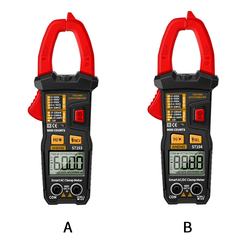 ABS Capacitance 6000 Counts Voltage Current Multifunctional Mini Portable Automatic Shutdown Battery Powered Digital Clamp Meter
ABS Capacitance 6000 Counts Voltage Current Multifunctional Mini Portable Automatic Shutdown Battery Powered Digital Clamp Meter