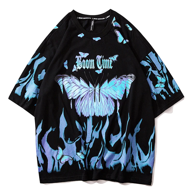 Flame Blue Butterfly T Shirt Men Harajuku Hip Hop Short Sleeve Tees Casual Tops Streetwear Oversized TShirts Cotton Mens Clothes 
Flame Blue Butterfly T Shirt Men Harajuku Hip Hop Short Sleeve Tees Casual Tops Streetwear Oversized TShirts Cotton Mens Clothes