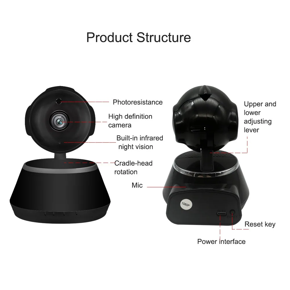 Home Security IP Camera Wireless Smart WiFi Cameras Two-Way Voice Infrared Night VisionAnd Mobile Alarm
Home Security IP Camera Wireless Smart WiFi Cameras Two-Way Voice Infrared Night VisionAnd Mobile Alarm