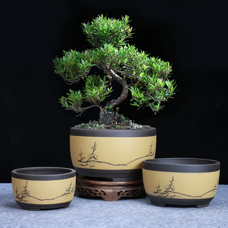 Flowerpot Ceramic Round Large Medium And Small Bonsai Pot Green Plant Pot Drum-shaped Chinese Style Ventilation Basin R4869
Flowerpot Ceramic Round Large Medium And Small Bonsai Pot Green Plant Pot Drum-shaped Chinese Style Ventilation Basin R4869