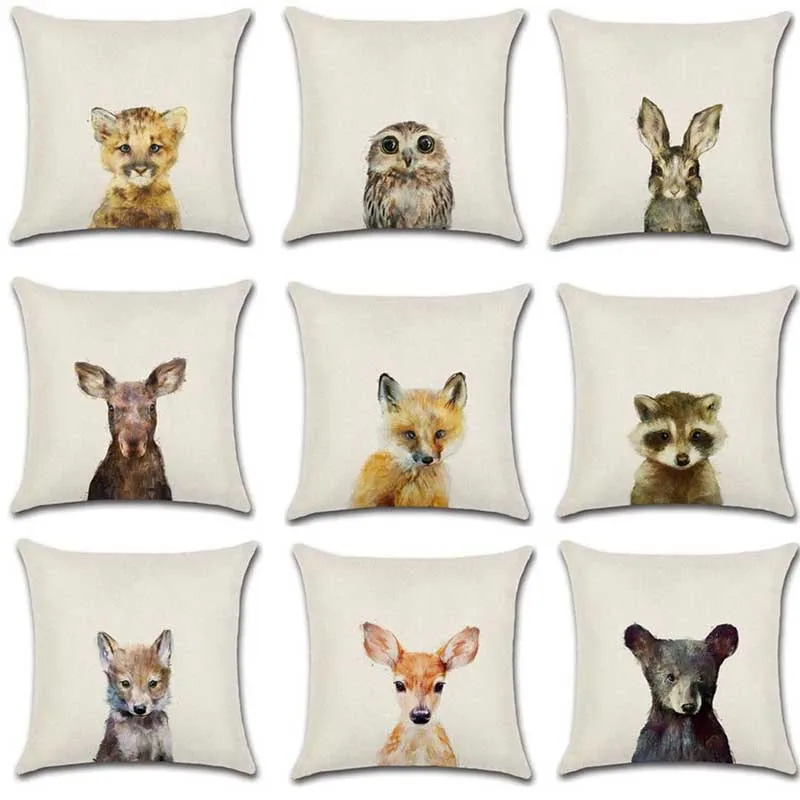 Creative Fox Bear Owl Animal Cushion Cover Throw Pillow Case Wolf Party Linen Sofa Home Decoration Pillowcase Cushion Cover
Creative Fox Bear Owl Animal Cushion Cover Throw Pillow Case Wolf Party Linen Sofa Home Decoration Pillowcase Cushion Cover