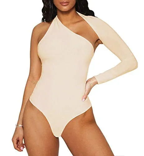 2022 Womens Sexy Bodysuit Off One Shoulder Scoop Backless Skinny Tight Halter Playsuits One Sleeve Tops Button Blouse Beachwear
2022 Womens Sexy Bodysuit Off One Shoulder Scoop Backless Skinny Tight Halter Playsuits One Sleeve Tops Button Blouse Beachwear