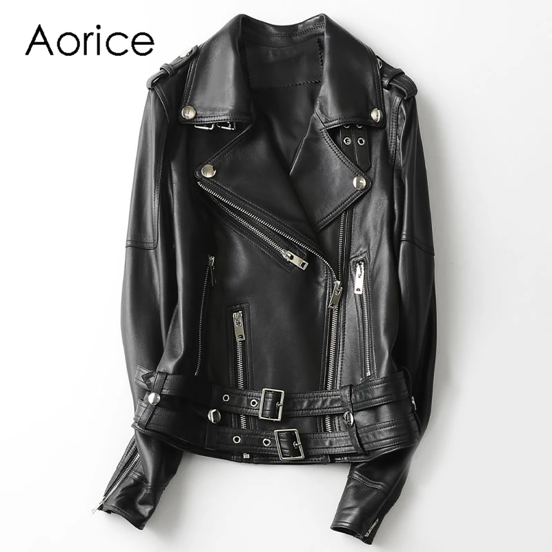 Aorice Women Real Leather Jacket Coat Female Genuine Sheep Skin Jackets Coats A10875
Aorice Women Real Leather Jacket Coat Female Genuine Sheep Skin Jackets Coats A10875