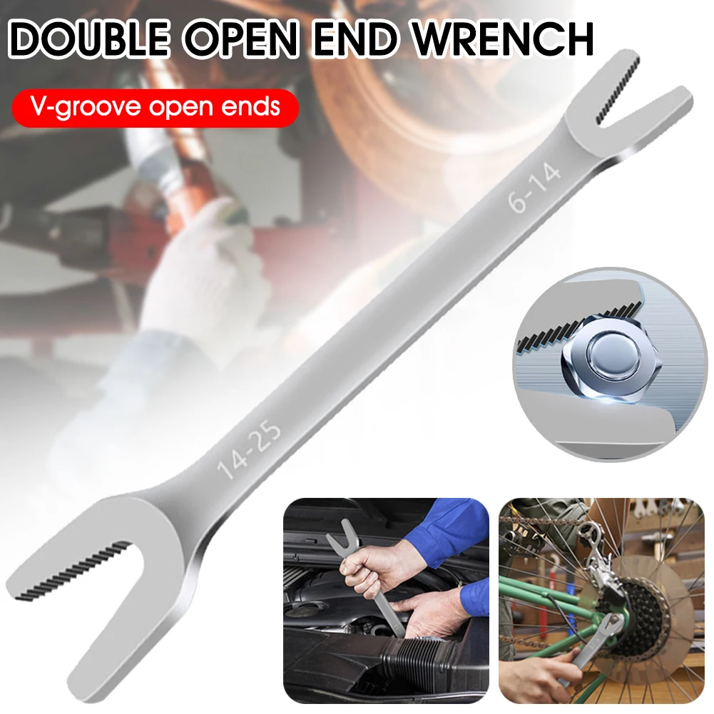 Wrench Repair Tools 250mm Adjustable Spanner Long Handle Double Open Ends Wrench Serrated V-Groove 6mm to 24mm CR-V Steel
Wrench Repair Tools 250mm Adjustable Spanner Long Handle Double Open Ends Wrench Serrated V-Groove 6mm to 24mm CR-V Steel
