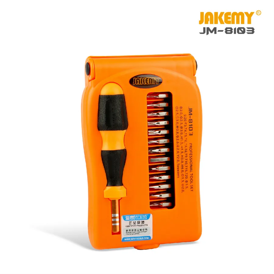 

JAKEMY JM-8103 29 in 1 Professional kit Multifunctional precision Repair tool CR-V Household Electronics DIY Screwdriver Set