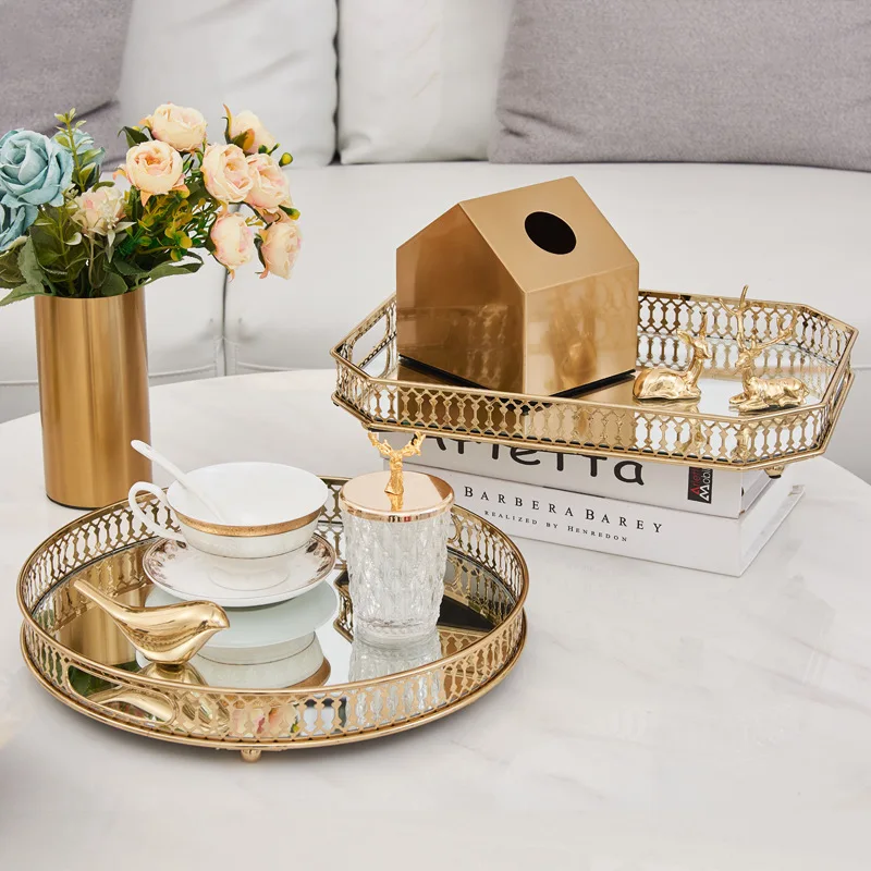 Rectangle Vintage European Glass Mirror Gold Fruit Plate Metal Storage Tray Desktop Jewelry Small Items Display Tray Plate
Rectangle Vintage European Glass Mirror Gold Fruit Plate Metal Storage Tray Desktop Jewelry Small Items Display Tray Plate