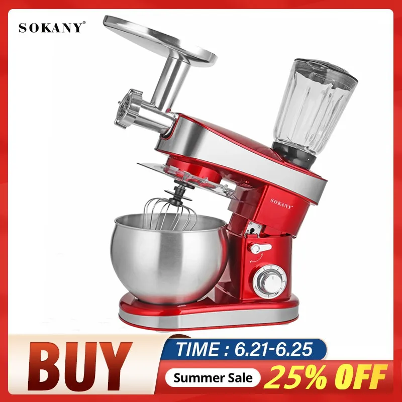 Warmtoo 2 IN1 Stand Mixer&Grinder Stainless Steel 6-speeds Kitchen Food Blender Cream Egg Whisk Cake Dough Kneader Bread Mixer
Warmtoo 2 IN1 Stand Mixer&Grinder Stainless Steel 6-speeds Kitchen Food Blender Cream Egg Whisk Cake Dough Kneader Bread Mixer