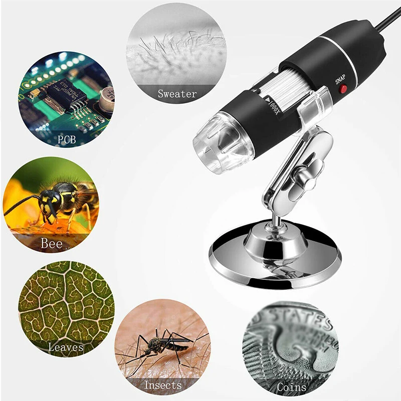8LED 1000X Electronic Digital Microscope Handheld 3 In 1 USB Magnifier Endoscope
8LED 1000X Electronic Digital Microscope Handheld 3 In 1 USB Magnifier Endoscope