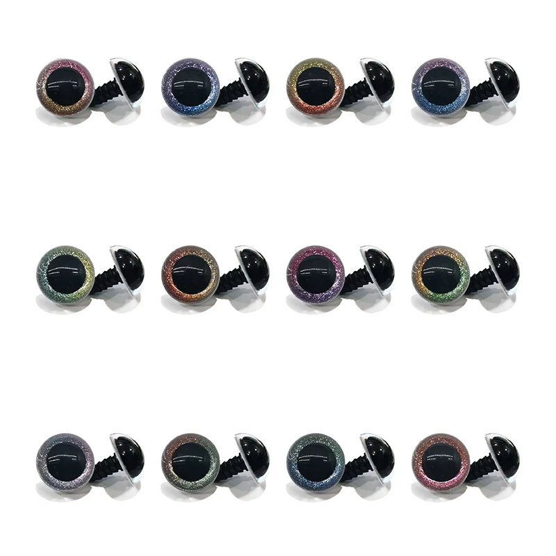 20pcs 10mm-30mm round plastic clear toy safety eyes + glitter Nonwovens + hard washer for plush doll findings-size option
20pcs 10mm-30mm round plastic clear toy safety eyes + glitter Nonwovens + hard washer for plush doll findings-size option