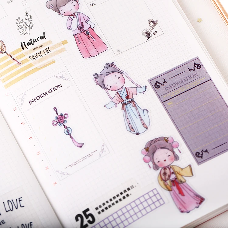 38PCS Ancient girl Scrapbooking stickers book Student kids toys Notebook label Decorative sticker paper Stationery
38PCS Ancient girl Scrapbooking stickers book Student kids toys Notebook label Decorative sticker paper Stationery