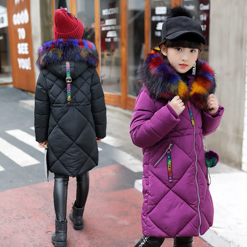 2021 Girls Winter Parkas Coats Fur Collar Clothes Kids Warm Cotton Padded Coats For Girls Snow Wear Children's Thick Jacket 
2021 Girls Winter Parkas Coats Fur Collar Clothes Kids Warm Cotton Padded Coats For Girls Snow Wear Children's Thick Jacket