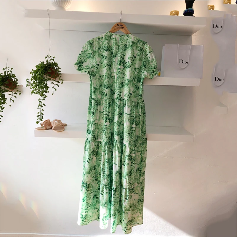 Sister Fara New Summer 2021 Pleated Chic O-Neck Dress for Women Puff Sleeve Print Long Dresses Office Lady Oversized Loose Dress
Sister Fara New Summer 2021 Pleated Chic O-Neck Dress for Women Puff Sleeve Print Long Dresses Office Lady Oversized Loose Dress