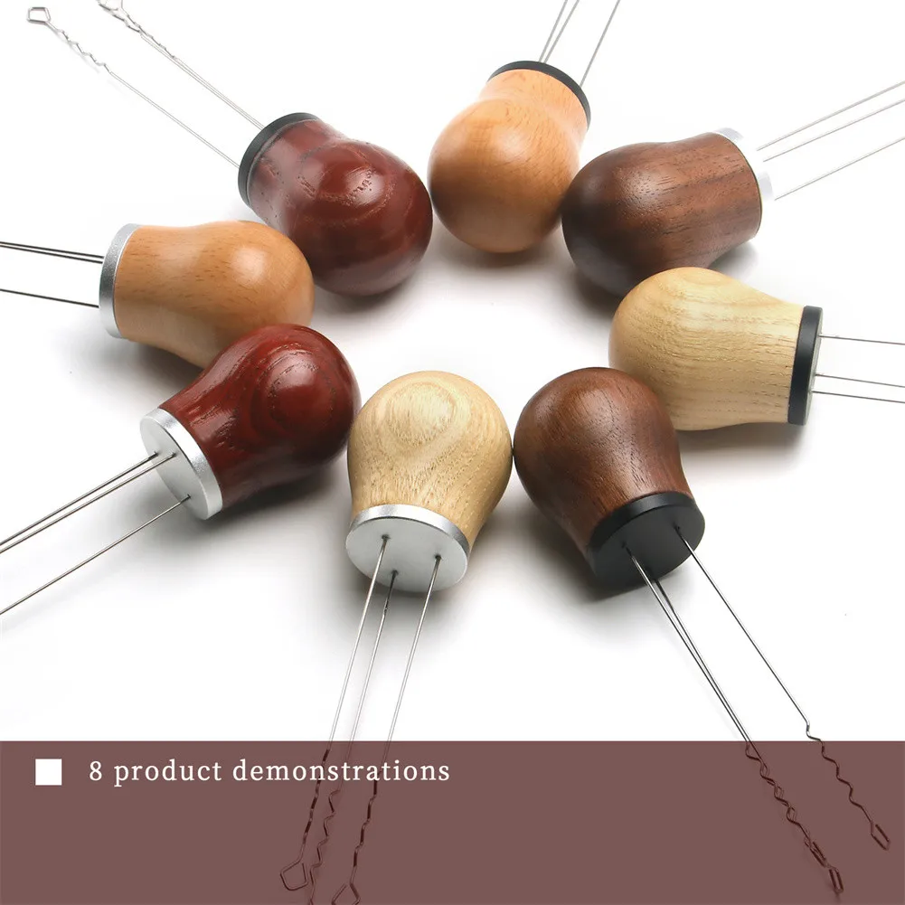 Wood Handle Needle Coffee Tamper Distributor Leveler Tool Coffee Pin Coffee Cloth Powder Injection Agglomeration Dispenser
Wood Handle Needle Coffee Tamper Distributor Leveler Tool Coffee Pin Coffee Cloth Powder Injection Agglomeration Dispenser